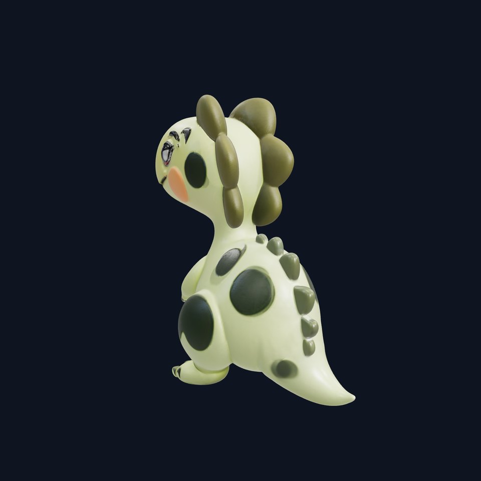 Cute Dinosaur Character D Model Pack